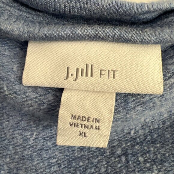 J Jill Fit Women's Top Size XL Blue Long Sleeve Pullover Stretch Rayon Spandex - Picture 3 of 7